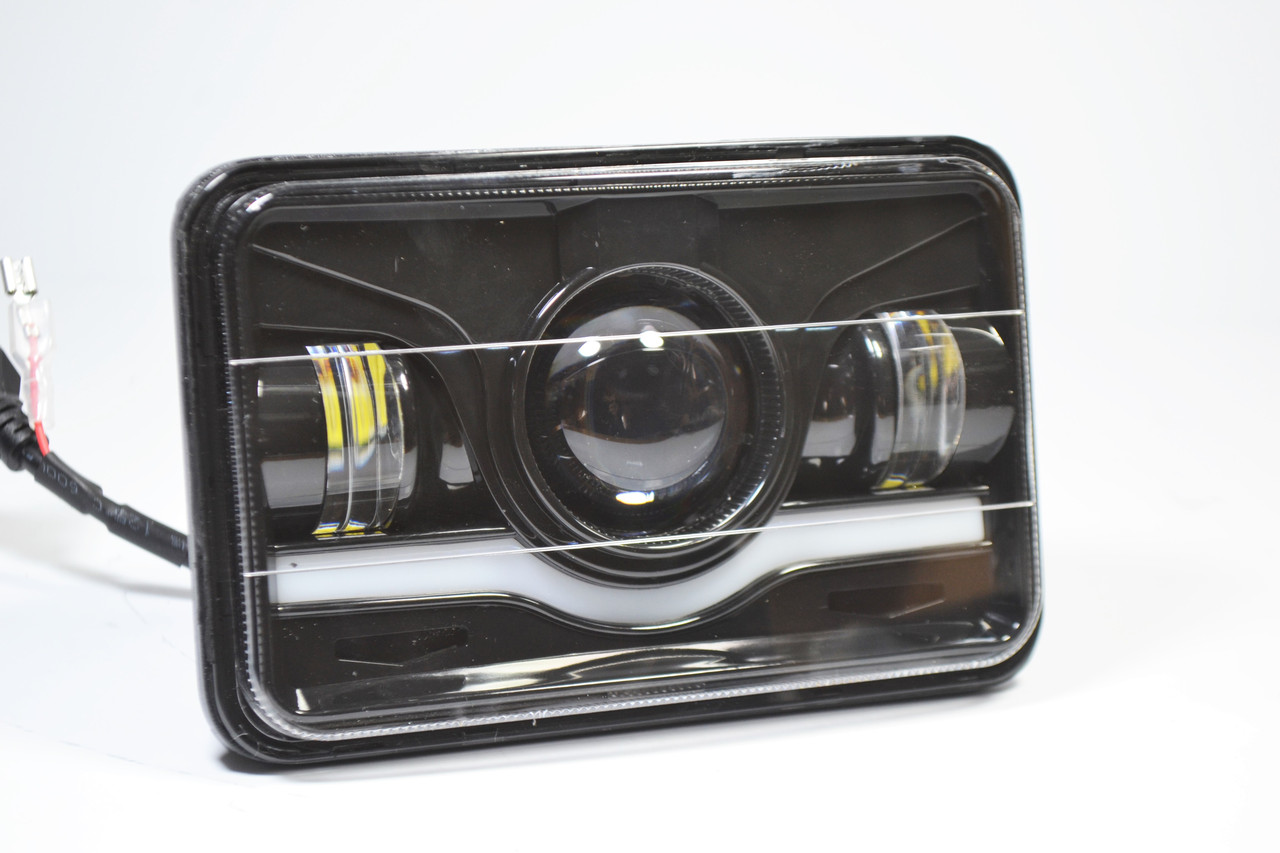 Світлодіодна фара ближнього світла і дальнього світла+ДХО 41B - 60W ДХО. Чіткої світловий тіньової кордоном (3режима), фото 1