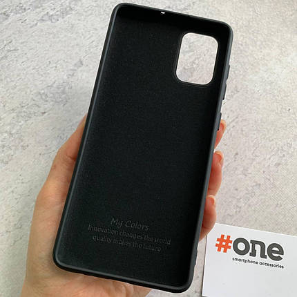 Чохол для Samsung Galaxy A71 з мікрофіброю оксамитовий всередині накладка чохол на самсунг а71 чорний CFA, фото 3