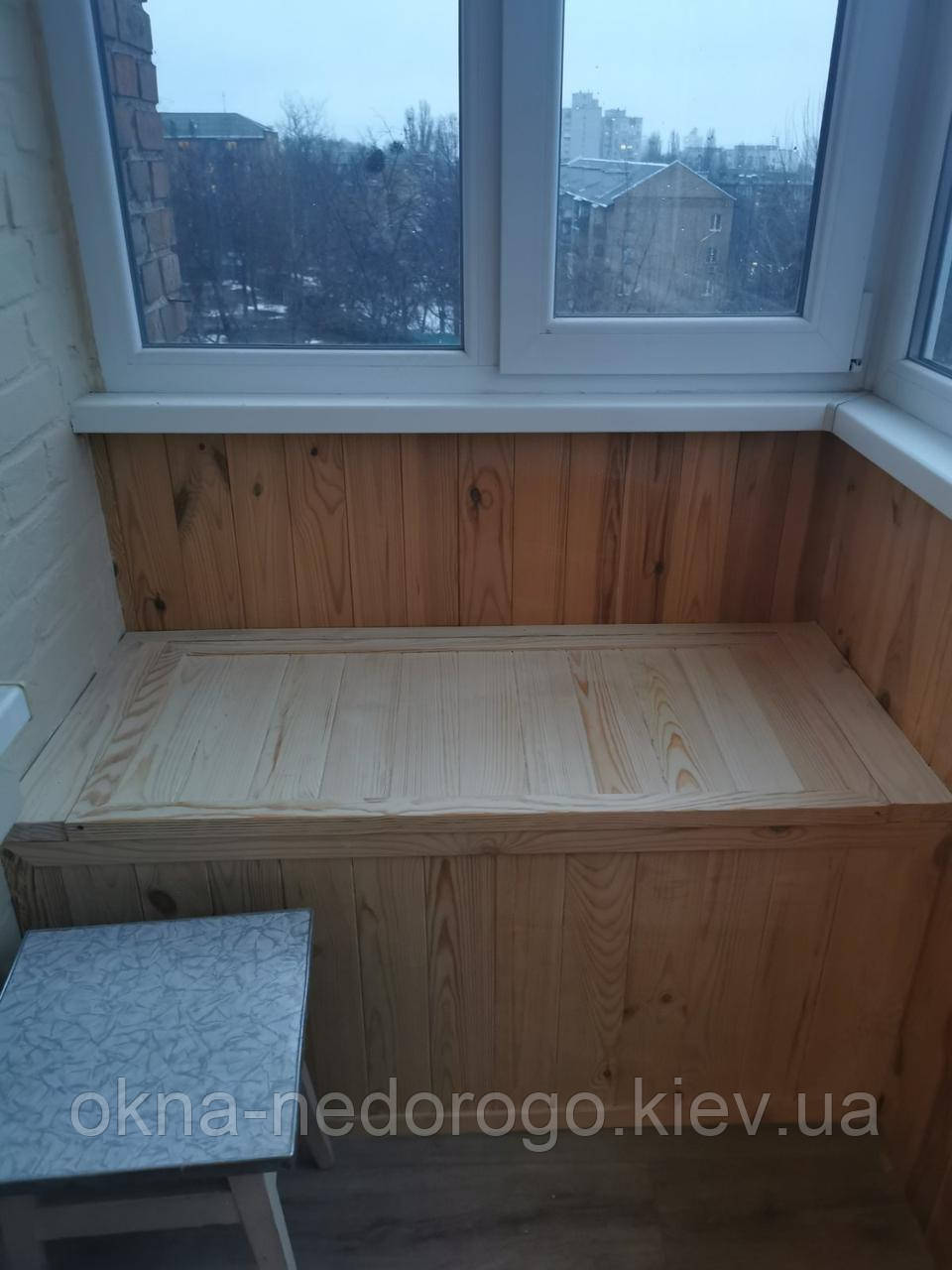 Внутренняя обшивка балконов деревянной вагонкой - фото 2 - id-p100108009