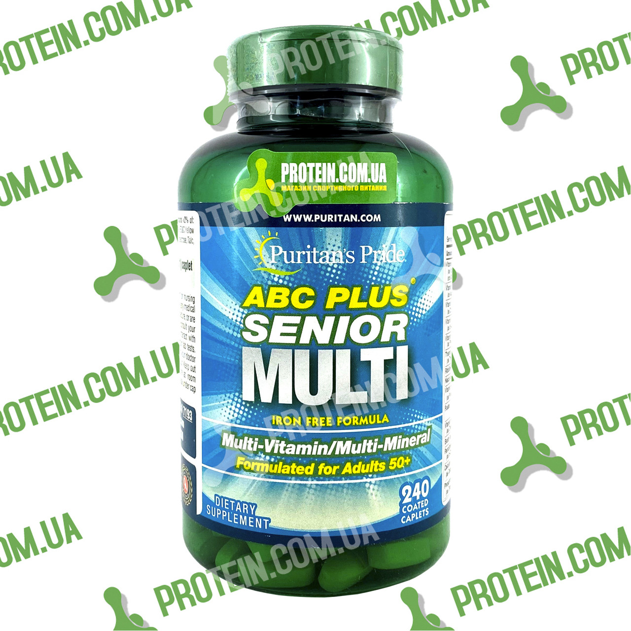 Вітаміни Зміцнення Імуніта Puritan's Pride ABC Plus Senior Multi 50+ Iron Free 240 таб