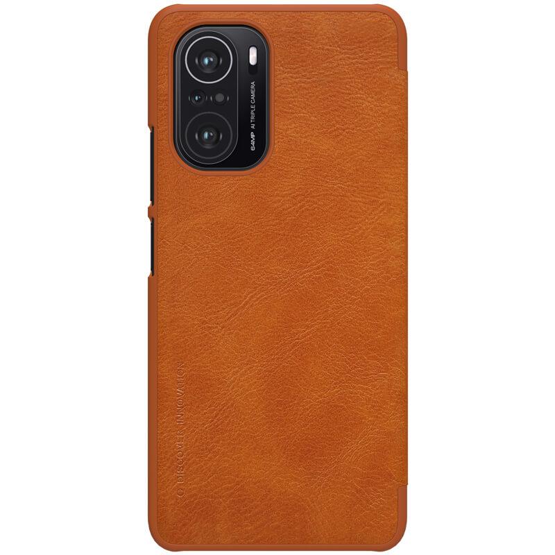 Захисний чохол-книжка Nillkin для Xiaomi Redmi K40/K40 Pro/K40 Pro+/ Poco F3 (Qin leather case) Brown Коричневий