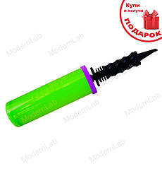 Насос для повітряних кульок, двоходовий, колір - зелений