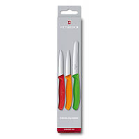 Разноцветные кухонные ножи Швейцария набор 3 шт. 8,8,11 см. 220760