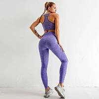 Женский костюм для фитнеса фиолетовый размер S