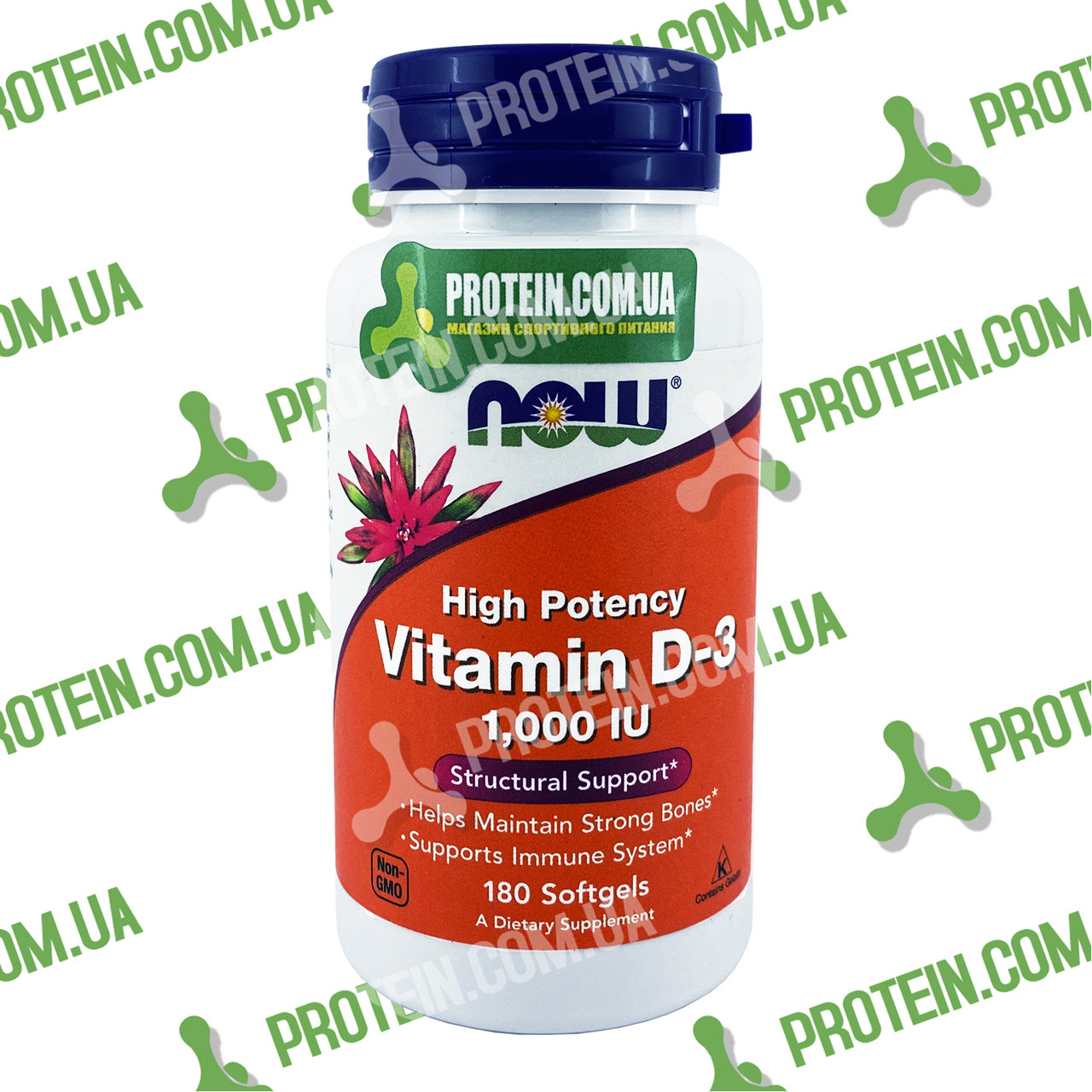 Вітамін Д3 USA ORIGINAL!!! NOW Vitamin D3 1000 IU 25 мкг 180 капс