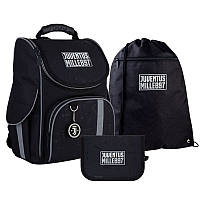Шкільний набір ранець + пенал + сумка Kite FC Juventus (JV21-501S) 960 р 35x25x13 см 11,5 л чорний