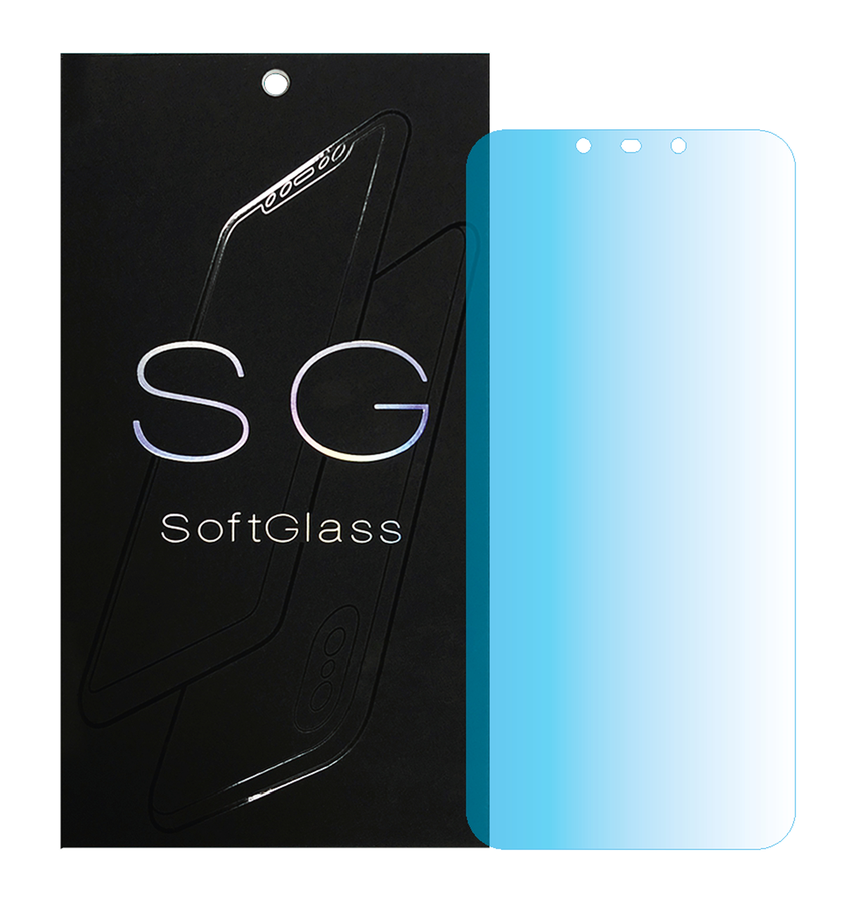 Бронеплівка для Huawei PSmart Plus на екран зносостійка поліуретанова SoftGlass, фото 1