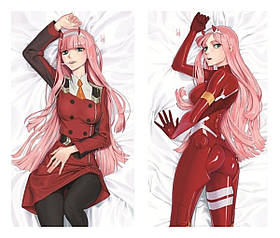 50 х 70 см 590 грн Зеро Ту Zero Two Подушка Дакимакура обнімашка зі знімною наволочкою аніме принт тянме принт