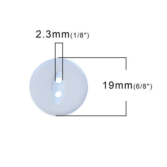 Пуговица Finding Круглая с двумя отверстиями Синий 19 мм диаметр - фото 2 - id-p1405646151