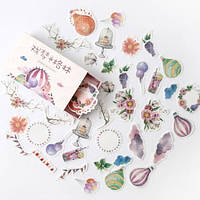 Наклейки для скрапбукінгу Finding Тематика повітряних кульок та кольорів Папір Коробка 40 штук