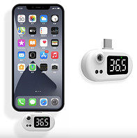 Безконтактний Термометр для тіла K8 білий з підключенням телефон, фото 3