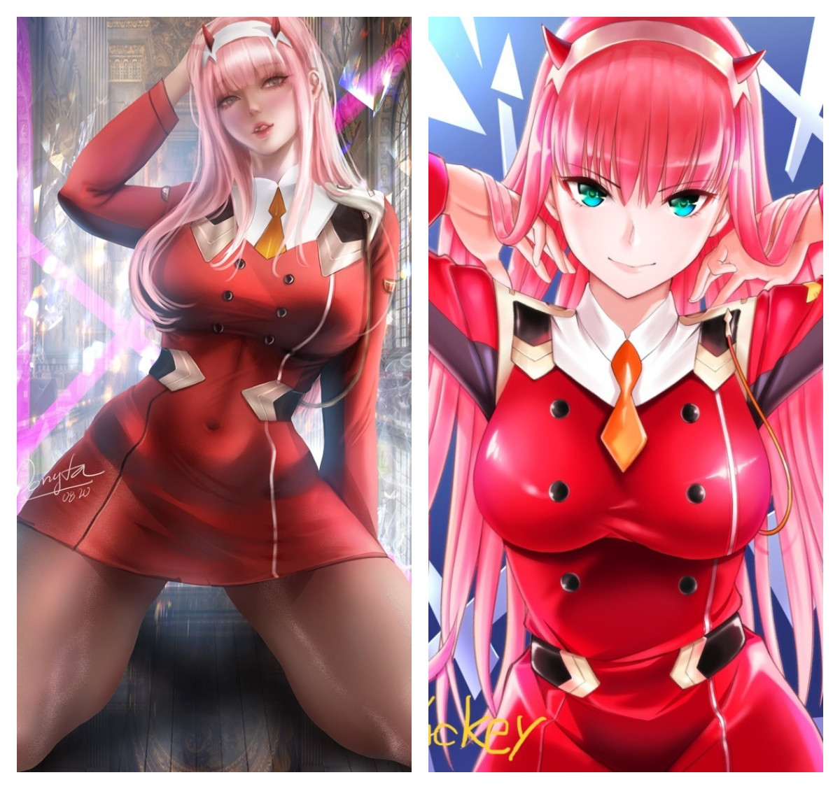 50х 34см 450 грн Зеро Ту Zero Two Подушка Дакимакура обнимашка со съёмной наволочкой для обнимания аниме принт