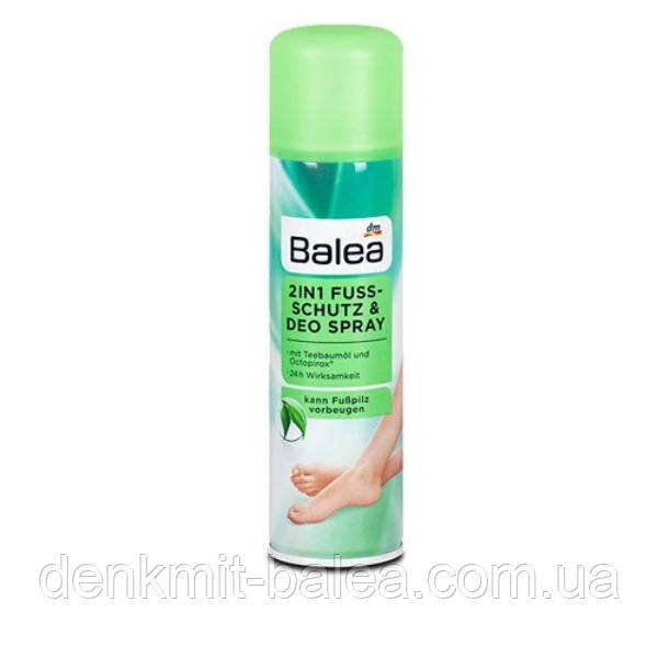 Дезодорант для ніг з олією чайного дерева Balea 2in1 Fuss-schutz & Deo spray  200 мл