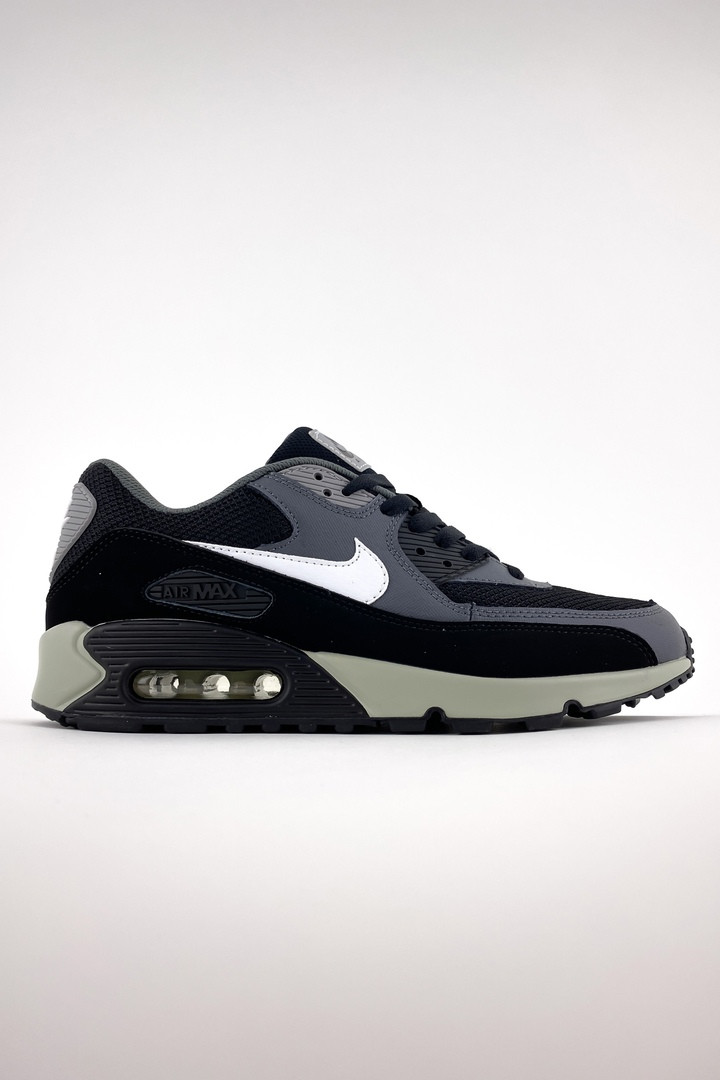 Мужские кроссовки Nike Air Max 90 Gray Black серо черные