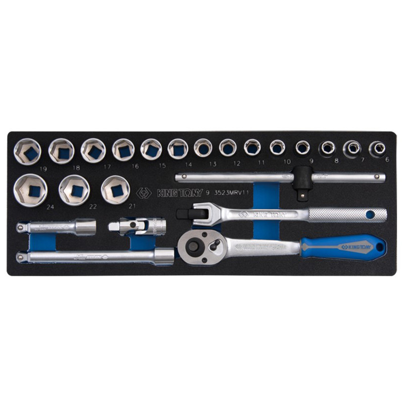 Набір торцевих головок KING TONY 3/8", 22 шт (9-3523MRV11), фото 1