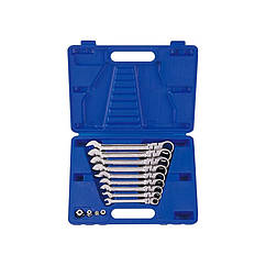 Набір ключів комбі з трещеткой і шарніром King Tony 13013MR (9 предметів)