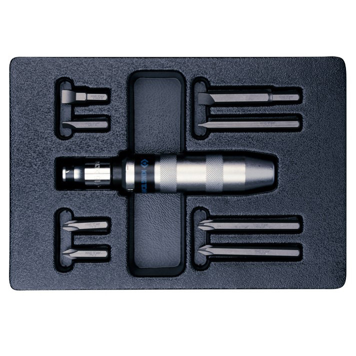 Набір викрутка KING TONY 9 предметів, ударна з бітами (9-4128FR), фото 1