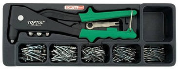Заклепочник TOPTUL GAAT0101 з набором заклепок (в ложементі)