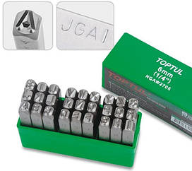 Набір клейм буквених ударних TOPTUL NGAW2706