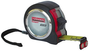 Рулетка Haisser 10x25 мм, магнітна з 2-ма стопами (22017)