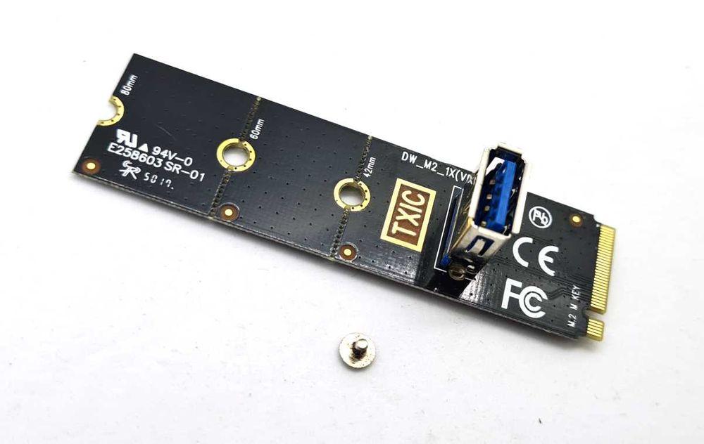 Райзер M2 перехідник TXIC чорний -> usb 3.0 під райзер M.2 PCI-E м2