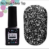 Kira No Wipe Silver Top - топ без липкого слоя с серебряным микроблеском, 6 мл