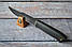 Ніж нескладний Варвар 3 фултанг з гумовим руків'ям і отвором для темляка, плюс чохол у комплекті, фото 3