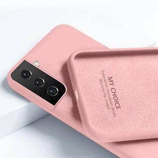 Чохол Silicone Case full для Samsung Galaxy S21 Pink Sand