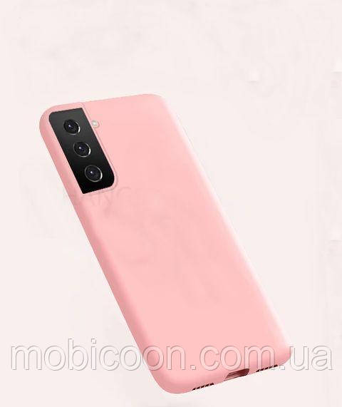 Чохол Silicone Case full Pink пудра для Samsung Galaxy S21 (G991), фото 1
