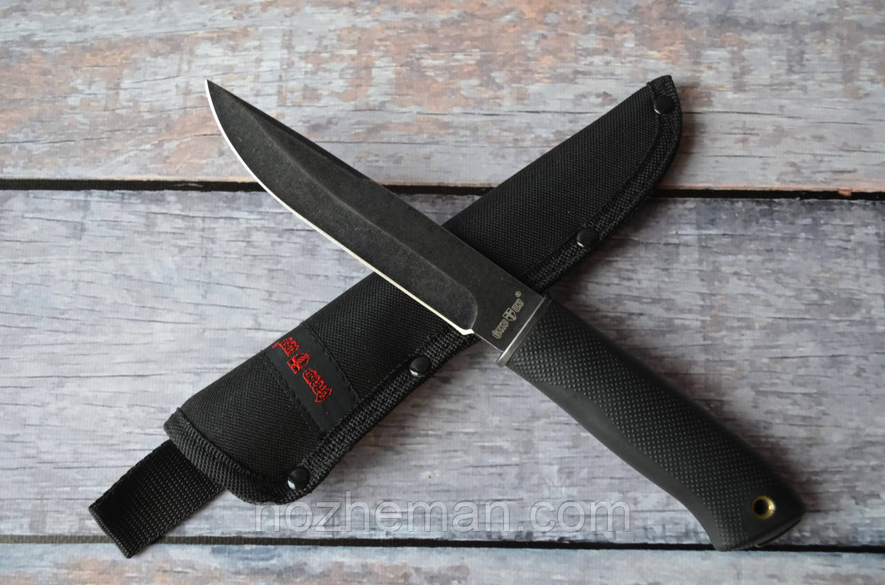 Нескладний ніж Варвар 2 із сталі 440С та гумовою рукояткою, плюс тканинний чохол у комплекті, фото 1