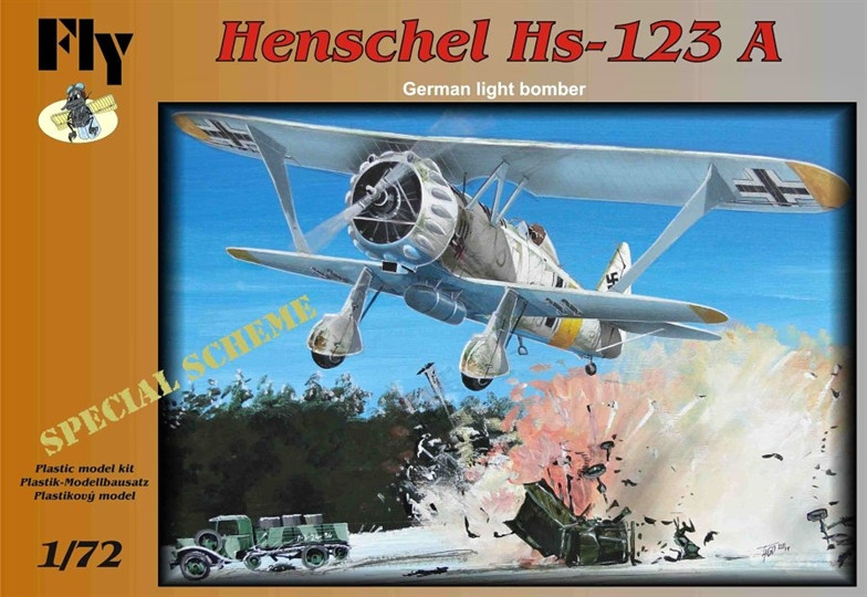 Пластикова модель 1/72 FLY 72008 німецький винищувач Henschel Hs 123A (Special scheme)