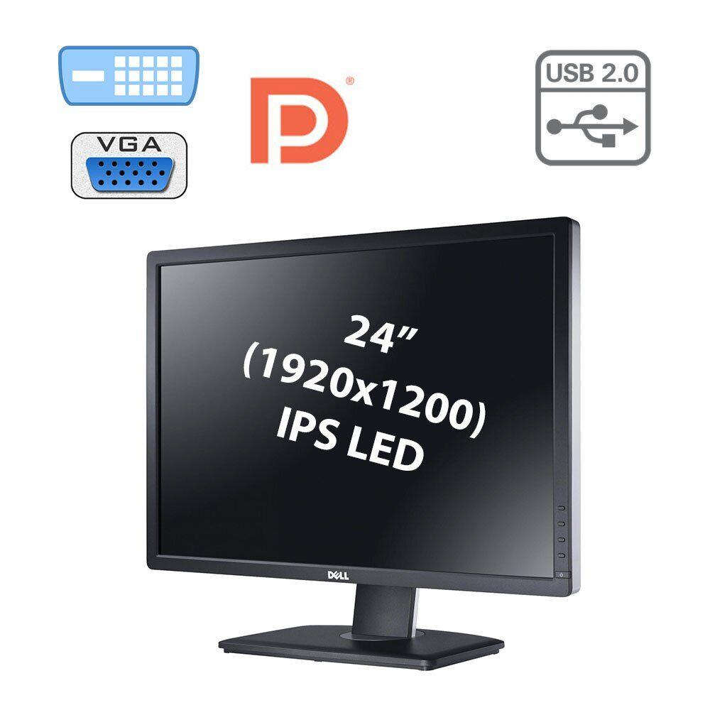 Монітор Dell U2412M / 24" (1920x1200) IPS / DP, DVI, VGA, USB