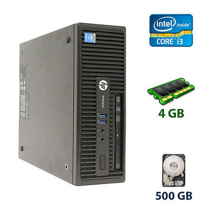Комп'ютер HP ProDesk 400 G2.5 SFF/Intel Core i3-4130 (2 (4) ядра по 3.4 GHz) / 4 GB DDR3 / 500 GB HDD, фото 1