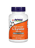 L-лизин, двойная концентрация, L-Lysine NOW Foods, 1000 мг, 100 таблеток
