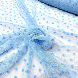 Сітка в Сердечка Блакитна