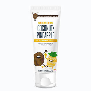 Schmidt's Kids Coconut & Pineapple Дитяча паста без фтору від 2-х років , кокос і ананас, 133 г