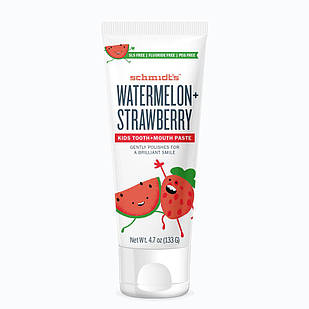 Schmidt's Kids Watermelon & Strawberry Дитяча паста без фтору від 2-х років , кавун, полуниця, 133 мл