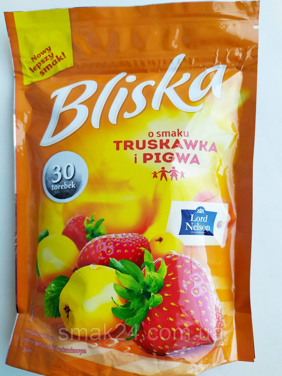 Чай зі смаком полуниці й айви Lord Nelson Bliska 30 пакетів.