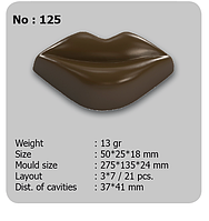 No 125 Губи форма для шоколадних цукерок Туреччина Implast