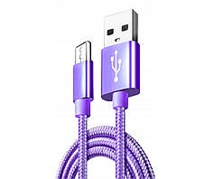 Кабель USB — microUSB typ B Nela-Styl 1 m фіолетовий.