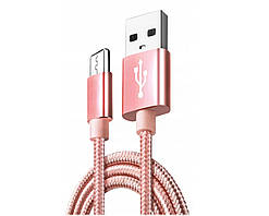 Кабель USB — microUSB typ B Nela-Styl 1 m бузковий. гурт