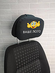 Нанесення логотипу на подушку під голову на підголівник EKKOSEAT. В авто, опт. Чорна, сіра, бежева...будь-яка.