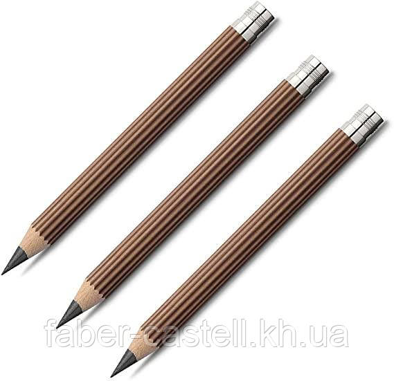 Олівці змінні чорнографітні потовщені Graf von Faber-Castell 3 spare pencils Magnum Brown, 3 штуки, 118655