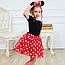 Модне дитяче ошатне плаття Мікі Мінні з обручем на дівчинку, дитячі плаття для дівчаток, фото 5