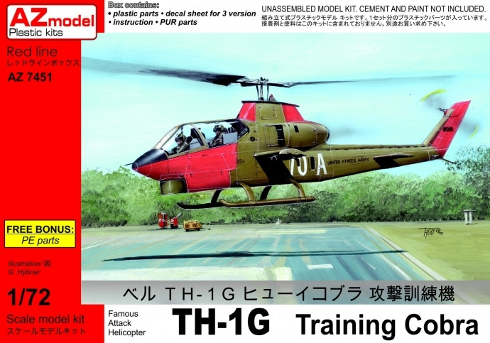 Пластикова модель 1/72 AZ model 7451 Американський учбовий вертоліт Bell TH-1G Training Cobra