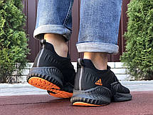 Чоловічі кросівки Adidas Alphabounce Instinct,текстиль,чорні з помаранчевим, фото 3