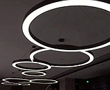 Круглий підвісний алюмінієвий LED світильник 2400x60 мм 185W, фото 3