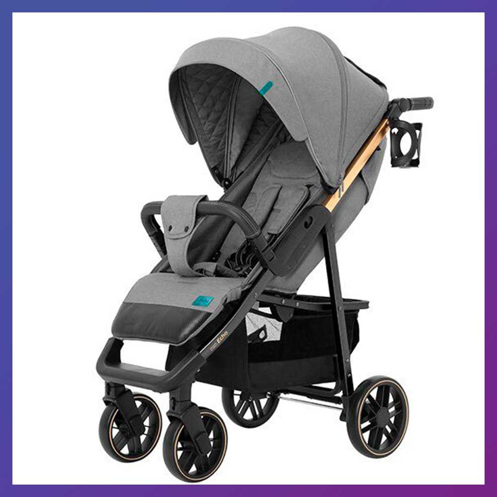 Дитяча прогулянкова коляска - книжка з регульованою спинкою CARRELLO Echo CRL-8508/2 Rhino Gray сіра