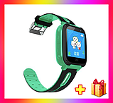 Дитячий смарт-годинник Smart Baby watch S4 з GPS зелений колір. Розумний годинник, фото 3