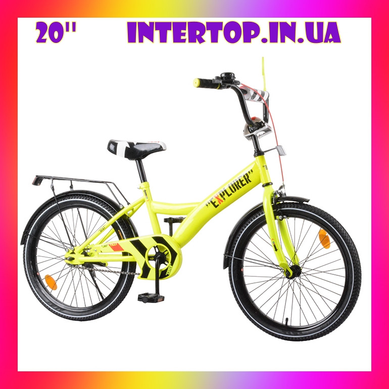 Дитячий двоколісний велосипед Tilly Explorer 20 дюймів T-220112 жовтий. Для дітей 7-11 років